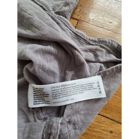 Eileen Fisher Hemp Organic Cotton Twist Scoop Top Neck Shell Gray S/P A001081 - Picture 6 of 9